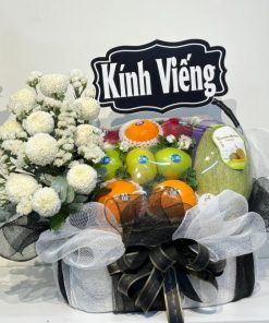 Giỏ hoa quả kính viếng lịch sự LoviiFruit - GTCCB5